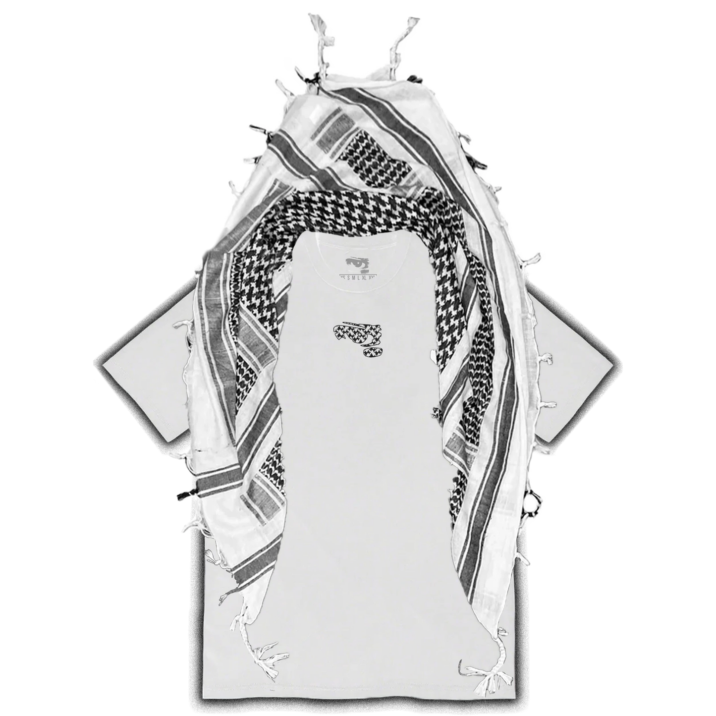 CLOAKED TEE (SHEMAGH REVAMP) WHITE