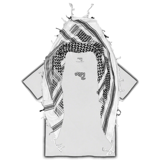 CLOAKED TEE (SHEMAGH REVAMP) WHITE