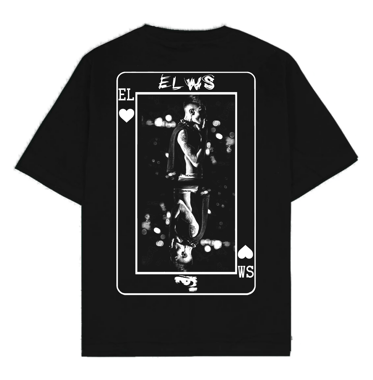 OVERSIZED EL WS CARD TEE (BLACK)