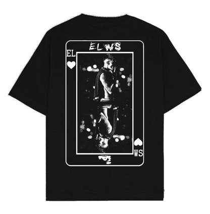 OVERSIZED EL WS CARD TEE (BLACK)