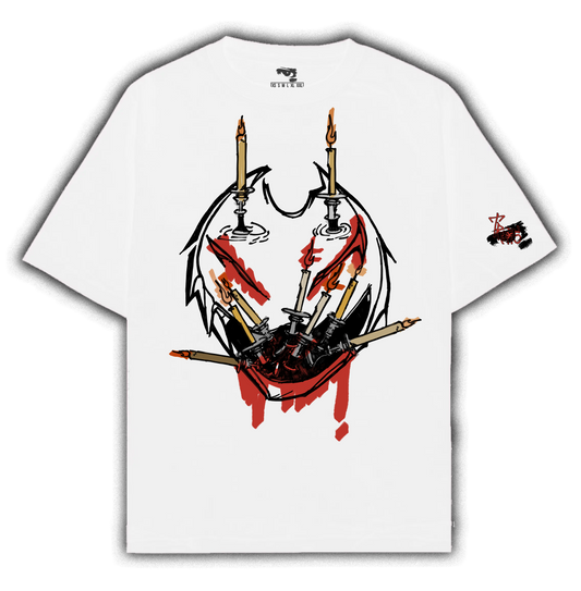 OVERSIZED FIRESTARTER JESTER TEE (BLOOD)