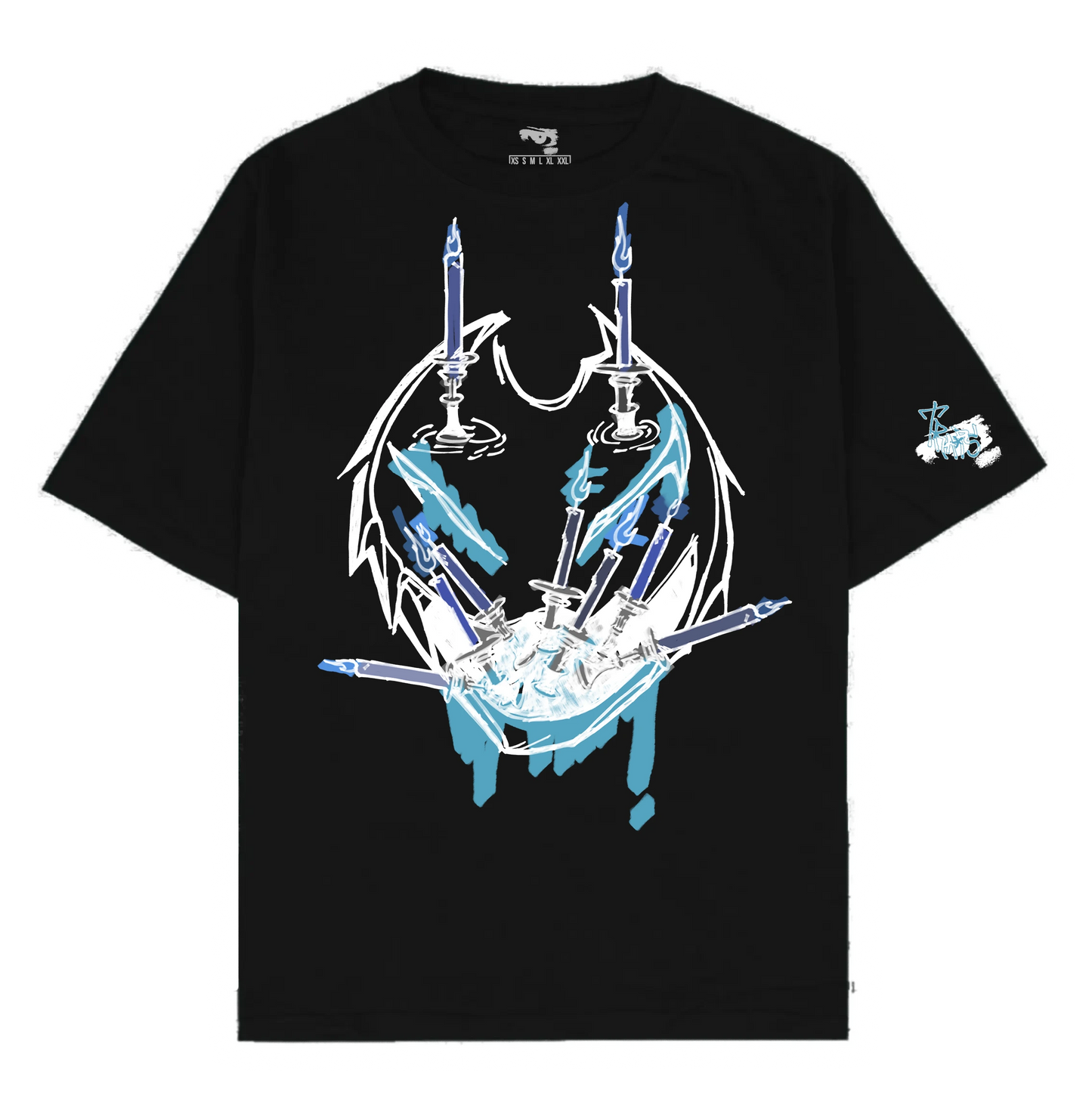 OVERSIZED FIRESTARTER JESTER TEE (TEAL)