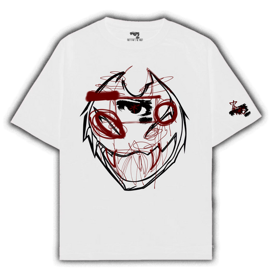 OVERSIZED FRENZIED JESTER TEE (BLOOD)