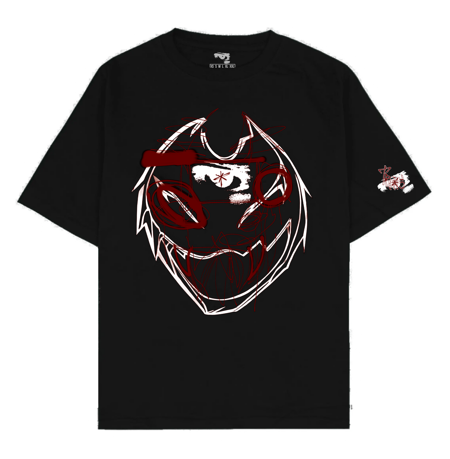 OVERSIZED FRENZIED JESTER TEE (BLOOD)