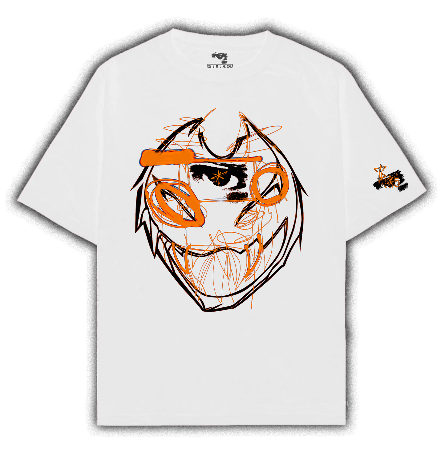 OVERSIZED FRENZIED JESTER TEE (ORANGE)