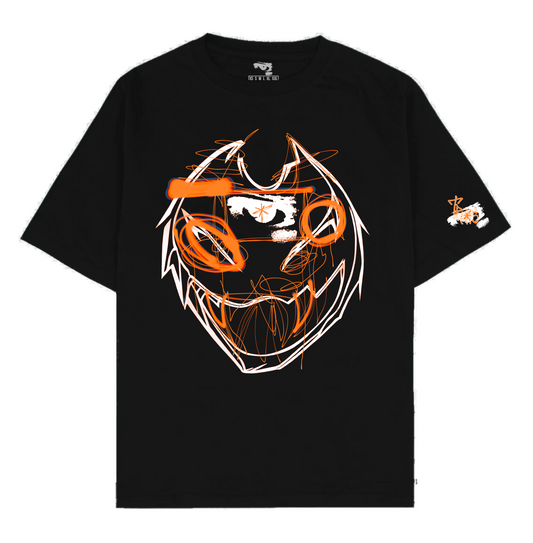 OVERSIZED FRENZIED JESTER TEE (ORANGE)