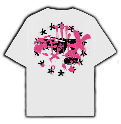 OVERSIZED VANDALISED EYE TEE (PINK)