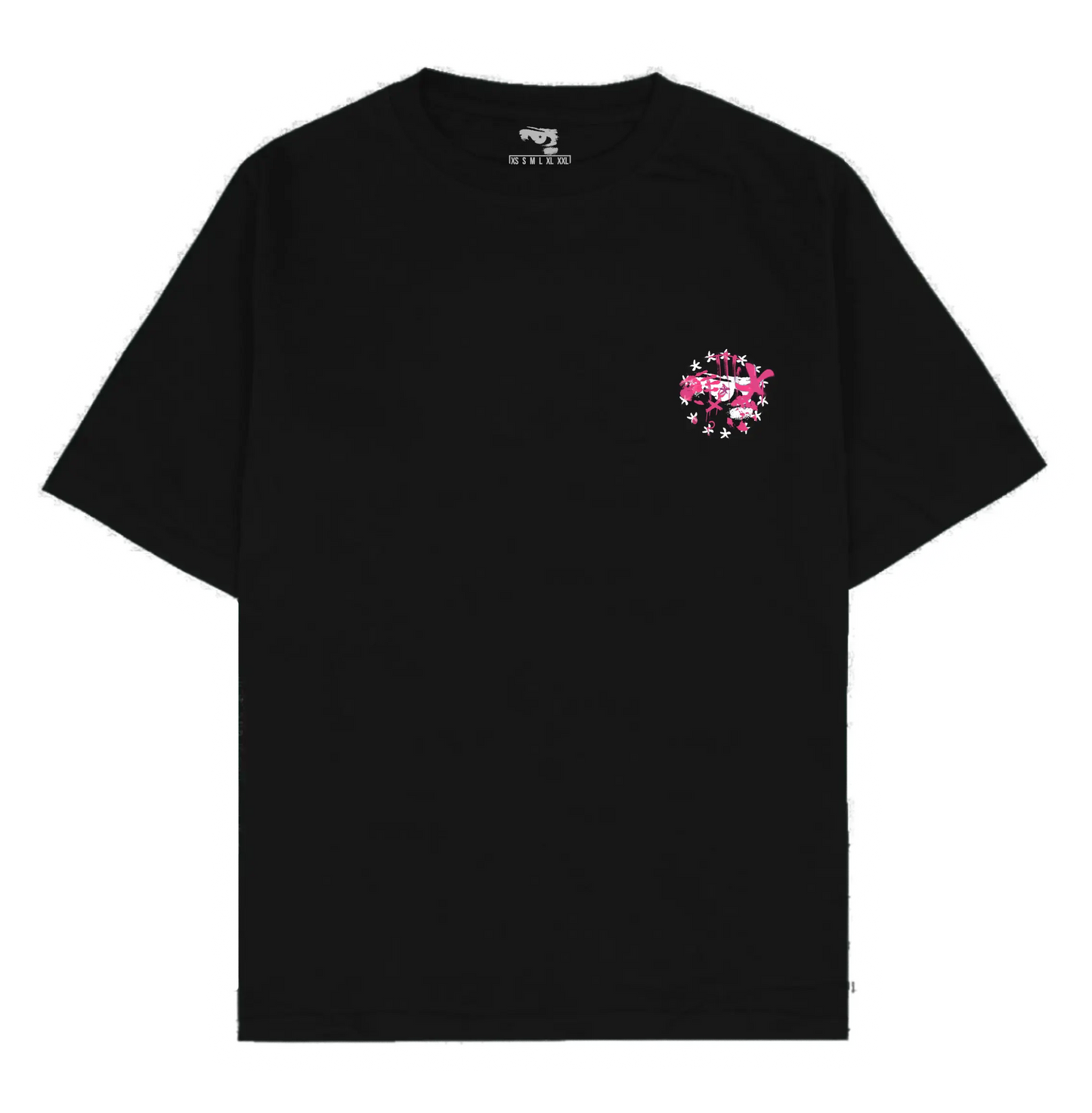 OVERSIZED VANDALISED EYE TEE (PINK)