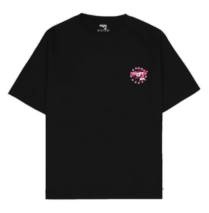 OVERSIZED VANDALISED EYE TEE (PINK)